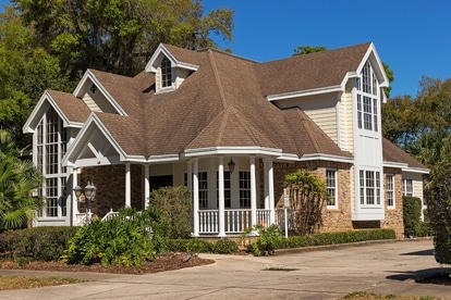 Brown roof house