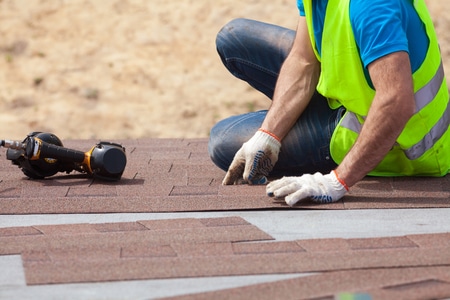 Roof shingle install